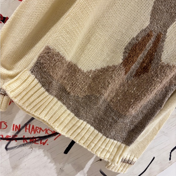 Vintage 80s St Raphael Chunky Knit Bird Sweater - Picture 3 of 5